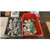 Image 1 : 2 TOTES OF TERMINAL BLOCKS, BREAKERS, DIN RAIL AND MORE