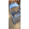 Image 2 : 2 BLUE LEATHER FOLDING CHAIRS