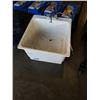 Image 2 : UTILITY SINK, BLACK PLANO STORAGE BOX AND RED METAL BOX