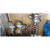 Image 1 : 2 PLYWOOD PAINTED REINDEER AND CHIPMUNK CUT OUTS