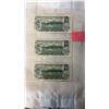 Image 2 : 3 1973 NEAR MINT CANADIAN $1 BILLS IN SEQUENCE