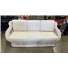 Image 1 : WHITE WICKER 6FT SOFA, WITH CUSHIONS