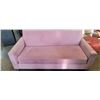 Image 1 : CRATE AND BARREL PINK MICROFIBER SOFA - FLOOR MODEL