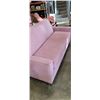 Image 3 : CRATE AND BARREL PINK MICROFIBER SOFA - FLOOR MODEL