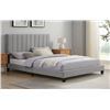 Image 1 : AS NEW LINON STONE KING SIZE BED FRAME WITH HEADBOARD - RETAIL $479