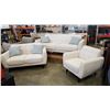 Image 1 : AS NEW MAZIN FURNITURE 3 PC MODERN SOFA, LOVESEAT AND CHAIR W/ THROW PILLOWS