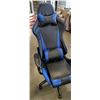 Image 2 : NAZ BLUE AND BLACK GAMING CHAIR W/ FOOT REST