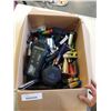 Image 1 : BOX OF POWER BANKS, BLUETOOTH SPEAKERS, KNIVES, AND LIGHTERS