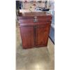 Image 1 : CAMPAIGN BAR WITH ONE DRAWER, 2 DOORS AND STORAGE TOP, GOOD CONDITION