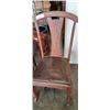 Image 2 : 2 VINTAGE WOOD AND LEATHER CHAIRS