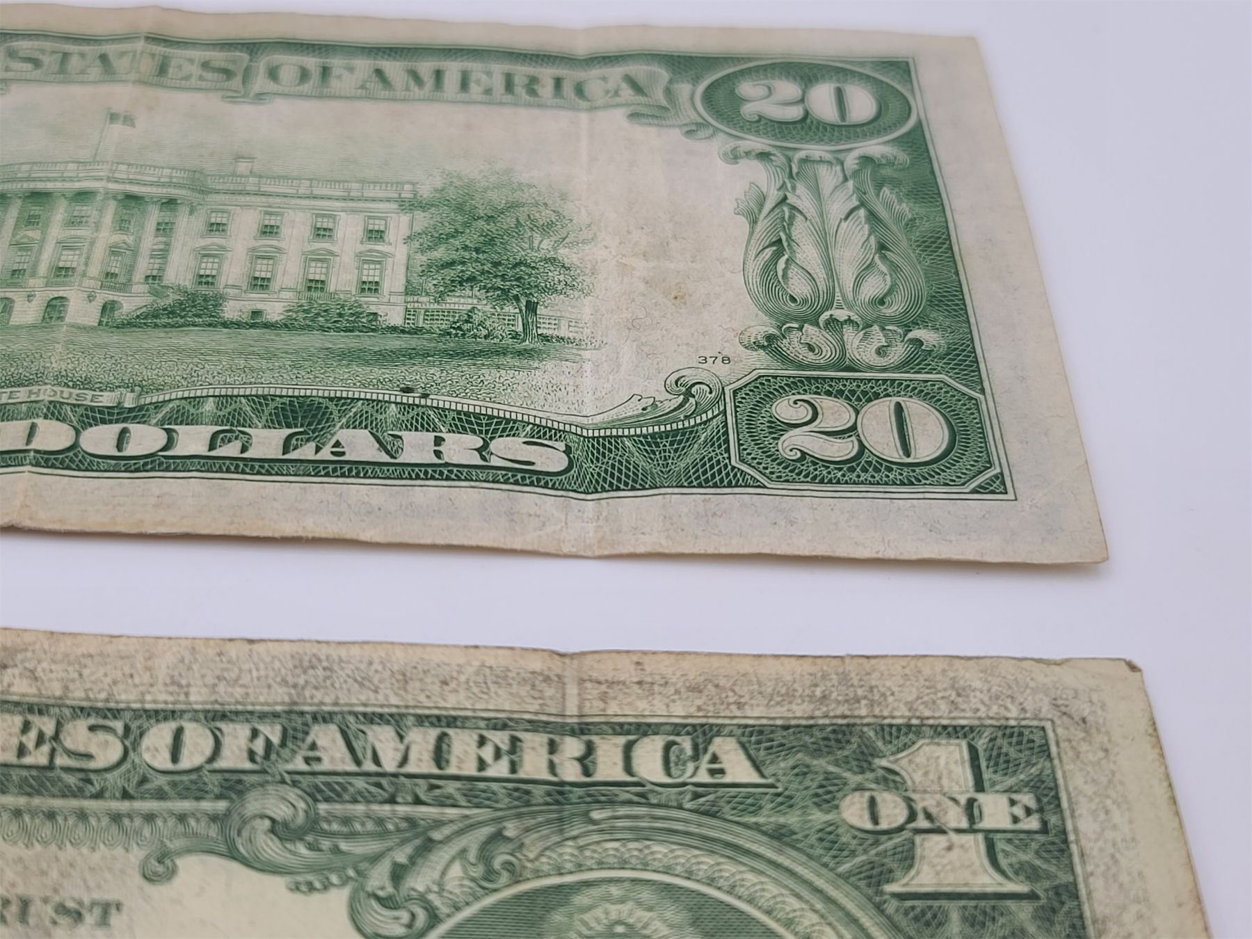 1934 Twenty Dollar Bill 1957 One Dollar Silver Certificate Bosley 1934 Twenty Dollar Bill 1957 One Dollar Silver Certificate Bosley