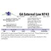 Image 1 : GA External Law N743
