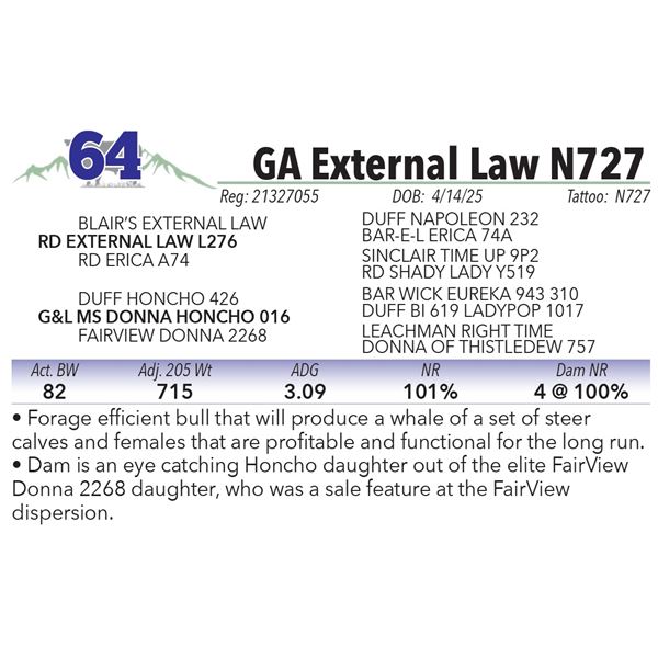 GA External Law N727