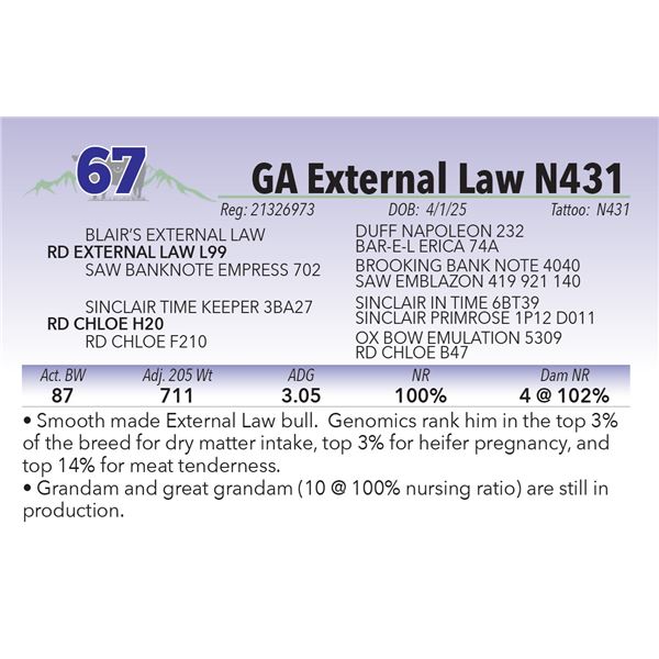 GA External Law N431