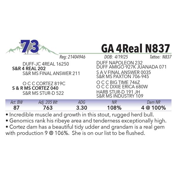 GA 4Real N837
