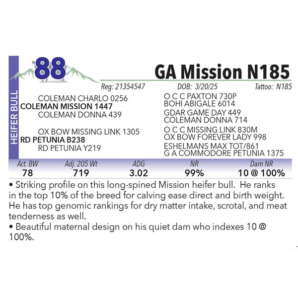 GA Mission N185
