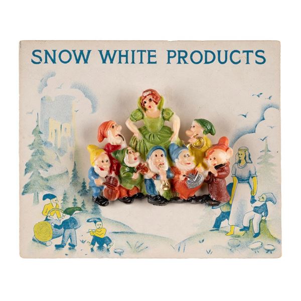 A Hand-Painted Celluloid Snow White and Dwarfs Pin.