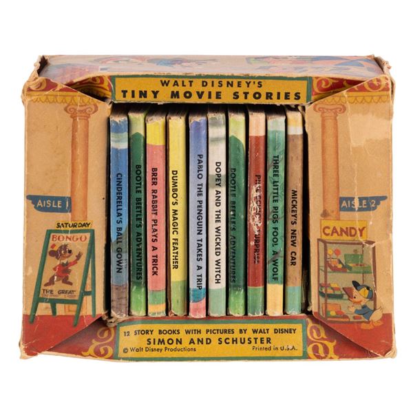 A Walt Disney's Tiny Movie Stories Book Set in Box.