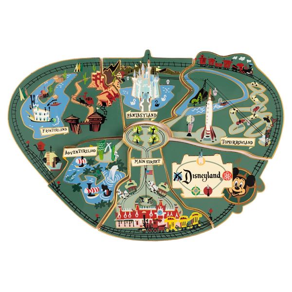 A Cast Exclusive Disneyland Map Pin Set.