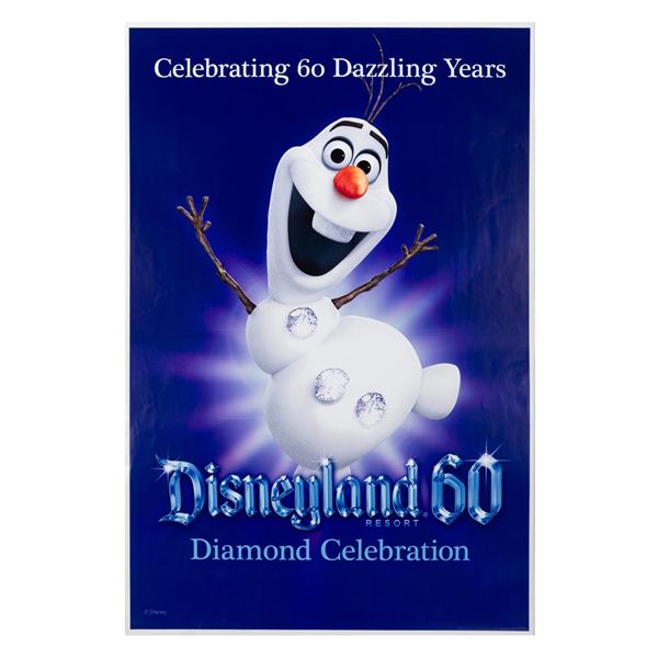 Large Disneyland Diamond Anniversary Olaf Decals.