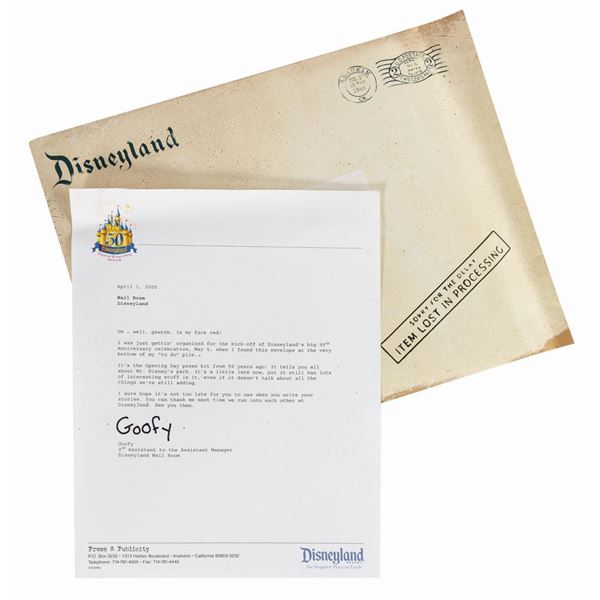 A Disneyland Reissue Opening Day Press Kit.