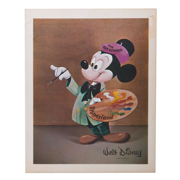 A Disneyland Art Corner Mickey Mouse Fan Card.