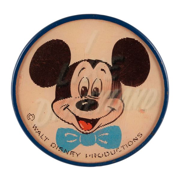 A 1960s Disneyland Art Corner Lenticular Button.