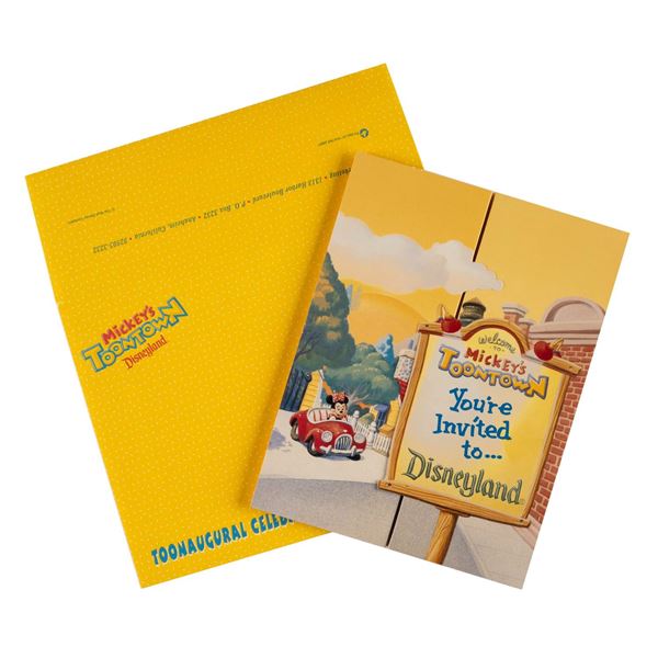 A Mickey's ToonTown Toonaugural Invitation Holder.