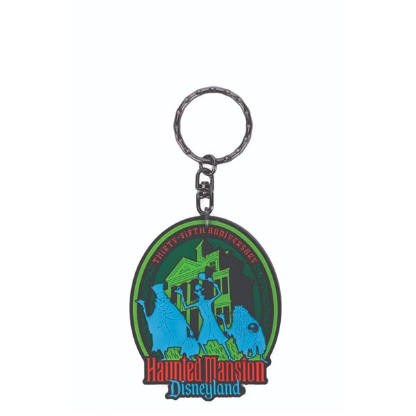 A Disneyland Haunted Mansion 35th Anniversary Keychain.