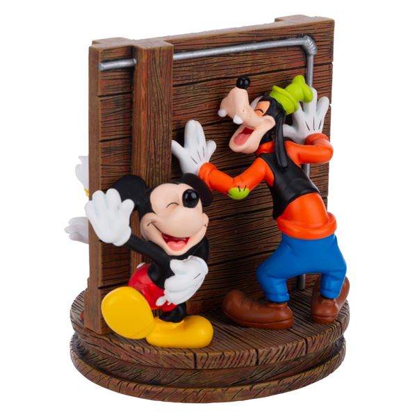 A Haunted Mansion Mickey and Donald Spinning Figure.