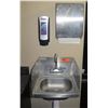 Image 1 : Atlanta Culinary Equipment Wall-Mount Sink w/ Attached Paper Towel & Soap Dispenser