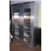 Image 1 : Metal Cabinet w/ 6 Inside Shelves & Glass Doors  47"x24"x78"H