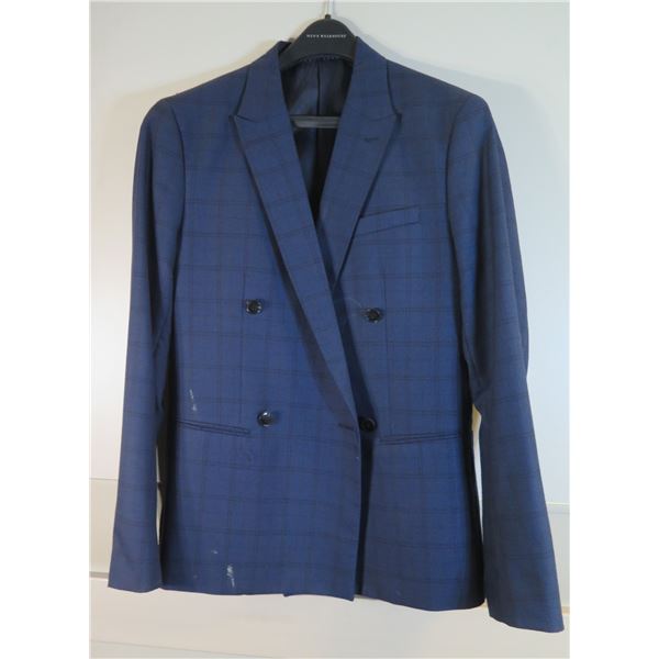 H&M Coupe Serree Slim Fit Blue Blazer