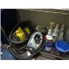 Image 10 : Contents of Closet: Vacuums, Mops, Brooms, Wire Mesh Shelf, Supplies, etc (sink not included)
