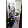 Image 1 : Contents of Closet: Vacuums, Mops, Brooms, Wire Mesh Shelf, Supplies, etc (sink not included)