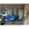Image 9 : Contents of Closet: Vacuums, Mops, Brooms, Wire Mesh Shelf, Supplies, etc (sink not included)