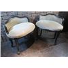 Image 1 : Qty 2 Wooden Chairs w/ Upholstered Seats & Backs 24"x15"x25"H