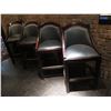 Image 2 : Qty 4 Wooden Chairs w/ Upholstered Seats & Backs 21"x17"x43"H