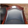 Image 2 : Qty 3 Wooden Chairs w/ Upholstered Seats & Backs 21"x17"x43"H