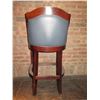 Image 7 : Qty 3 Wooden Chairs w/ Upholstered Seats & Backs 21"x17"x43"H