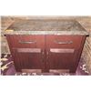 Image 1 : Wooden Cabinet w/ 2 Drawers, 2 Doors & Stone Top 40"x20"x33"