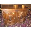 Image 1 : Alfonso Marina Wooden Cabinet w/ 2 Carved Doors & Inside Shelves 50"x26"x41"H