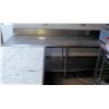 Image 1 : Metal Work Table w/ Backsplash 102"x30"x42"H