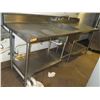 Image 1 : Metal Sink w/ Dual Drainboards & Undershelf 96"x30"x42"H