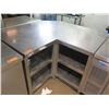 Image 1 : Metal Corner Unit Countertop w/ Undershelves 53"x53"x36"H