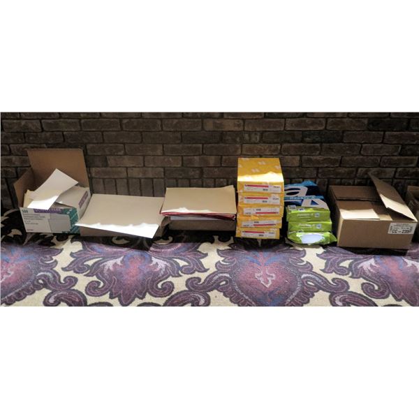 Misc Office Supplies:  Carbonless Rolls, Paper Reams, Envelopes, etc