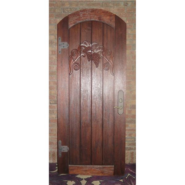 Carved Solid Wood Door w/ Arched Top 36"x1.75"x87"H