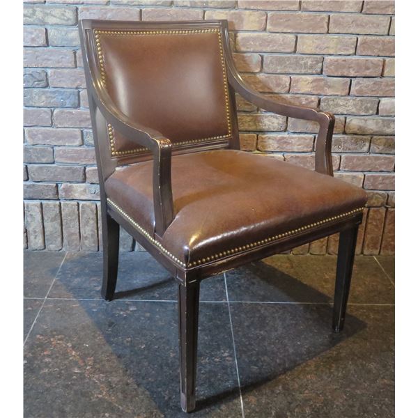 Wooden Armchair w/ Padded Seat & Back 21"x23"x35"H