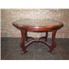 Image 2 : Warisan Round Carved Wooden Table 48"dia, 28"H