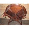 Image 9 : Warisan Round Carved Wooden Table 60"dia, 28"H